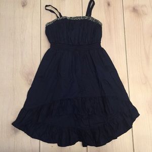 Navy blue high low dress